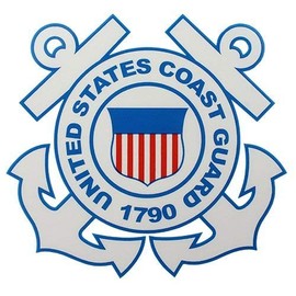 U.S. Coast Guard Round 4" Clear Decal