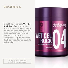 SALERM WET GEL ROCK 04 Extra-strong wet look styling gel with caffeine (17.8 oz / 500 ml)