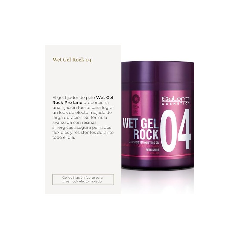 SALERM WET GEL ROCK 04 Extra-strong wet look styling gel