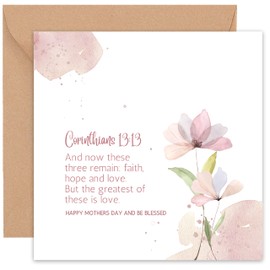 Felbridge Studio -Religious Mothers Day Card - Mothers Day Cards for Mum - Mothers Day Card Funny - Mothers Day Cards - From Daughter Son Both of Us Kids Wife Husband - Step Mum Mom Mam - 14cm