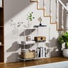 Acrylic Side Table Clear 3-Tier End Table for Living Room,