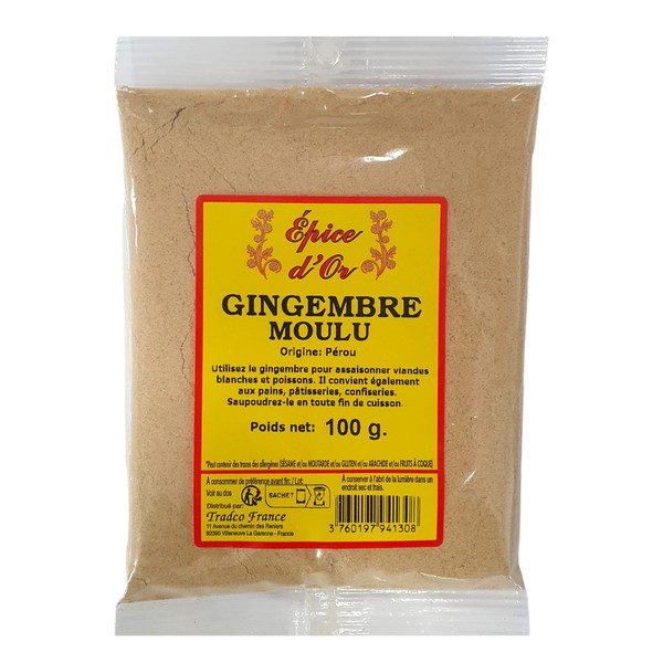 Ground Ginger 100g - Golden Spice, Natural, No Additives or Preservatives for a Healthy and Pure Spicy Flavour
