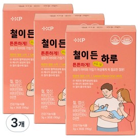 Iron supplement for women, pregnant women, children, non-heme iron, liposomal iron supplement, Cheondenharu, lemon flavored iron, 3 pieces, 30 servings / 여성 철분제 임산부 어린이 비햄철 리포조말 철분 영양제 철이든하루 레몬 맛 철분, 3개, 30회분