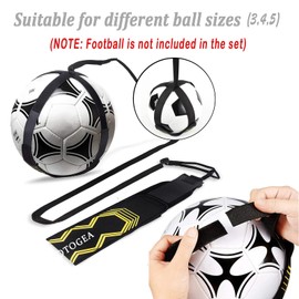 YHOTOGEA Football Kick Trainer, Football Training Equipment Aid, 12 Disc Cones, Football Gift for Boys and Adults Solo Practice, Adjustable Belt Elastic for Ball Size 3/4/5 (New)