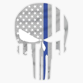 Military Skull [Tactical Flag] Window Bumper Sticker Decal 5"