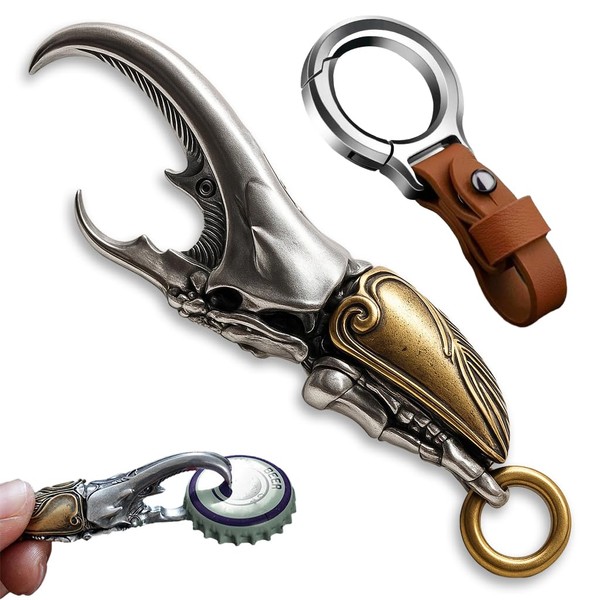 Metal Keychains for Men,Bottle Opener Keychain Beetle Inspired Keychain Stylish