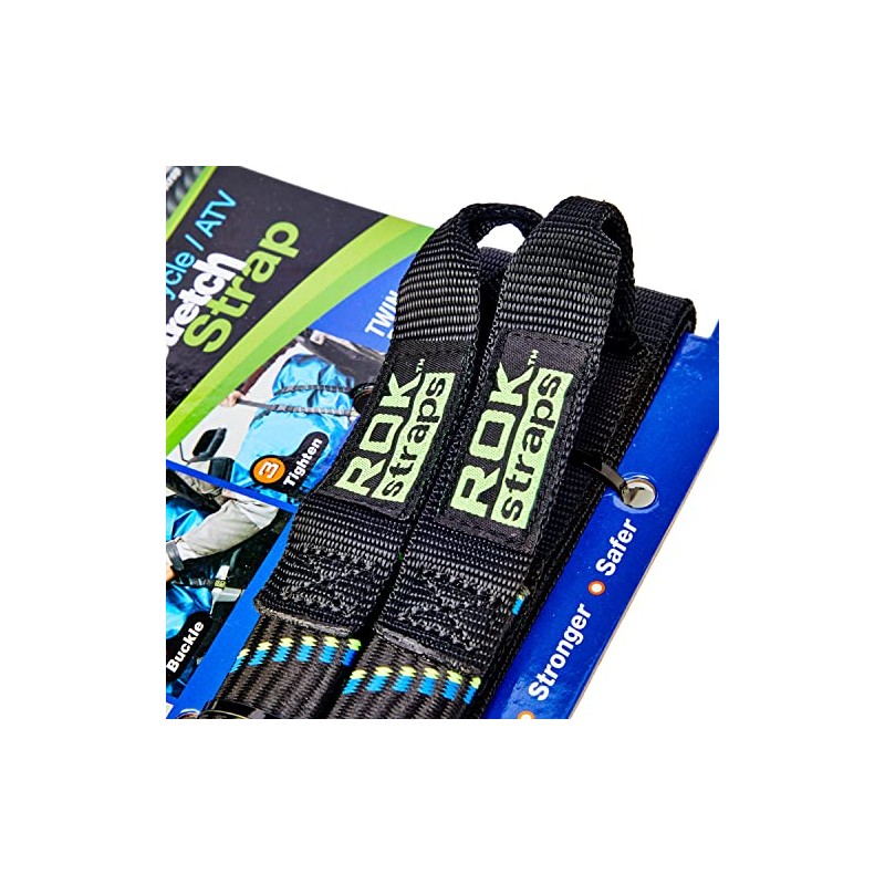 OXFORD ROK Straps HD 25mm Adj Black + Blue/Green ROK001
