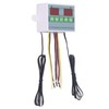 Dual Temperature Controller Waterproof Digital Thermostat with Data Storage for