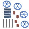 AUXBC 4Pcs Blue Aluminum Alloy Leveling Nuts+4Pcs Hot Bed Springs+4Pcs