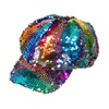 Boland 33004 - Rainbow Switch Hat, Reversible Sequins, Rainbow/Silver, Accessory,