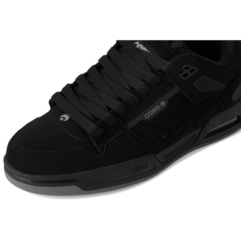 Osiris Men's Peril Skate Shoe, Black/Black/Grey, 9
