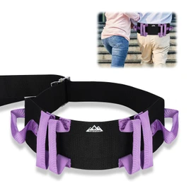 supregear Gait Belt with Handles - Transfer Belts for Seniors, Bariatric, Disabled, Elderly, Physical Therapy - Nursing Safety Assist for Walking and Standing - Quick-Release Metal Buckle, Purple