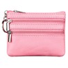YueJieSelected Ladies Genuine Leather Wallet with Key Ring, pink, Modern