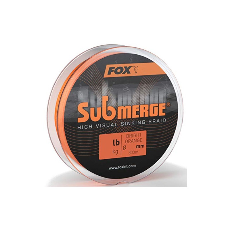 FOX Submerge High Visual Sinking Braid, Orange, 300m 0.16mm