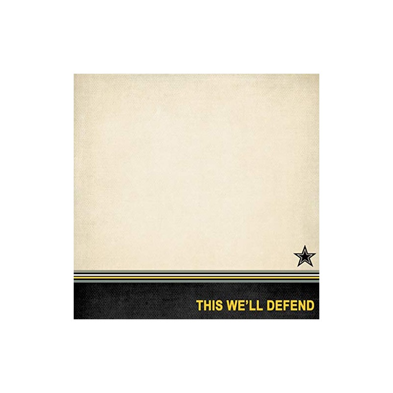 Scrapbook Customs 39415 Army Border Stripe 12 Inch x 12