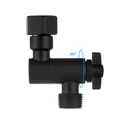 360° Adjustable Shower Head Extension Adapter, Matte Black Shower Angle Adapter, Shower Head Elbow Adapter for Fixed and Rain Shower Head, Wall Mounted Shower Connector