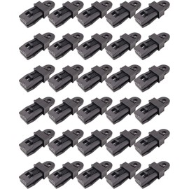 BINCKIN 30 Pcs Heavy Duty Lock Grip Tarp Clips - Black