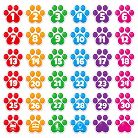D24TIME Line up Spots for Classroom Floor Number Stickers for Classroom 36Pcs Line up Dots Floor Dots Decals Line up Numbers for Classroom Preschool Kindergarten Back to School Supplies, Large