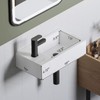 Small Bathroom Sink, HOROW 18" x10" Wall Mount Sink Rectangle