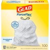 Glad ForceFlex Drawstring Fragrance Free Trash Bags - 13gal/100ct
