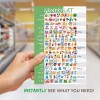Elwyn Life Visual Grocery List Magnet Pad for Fridge -