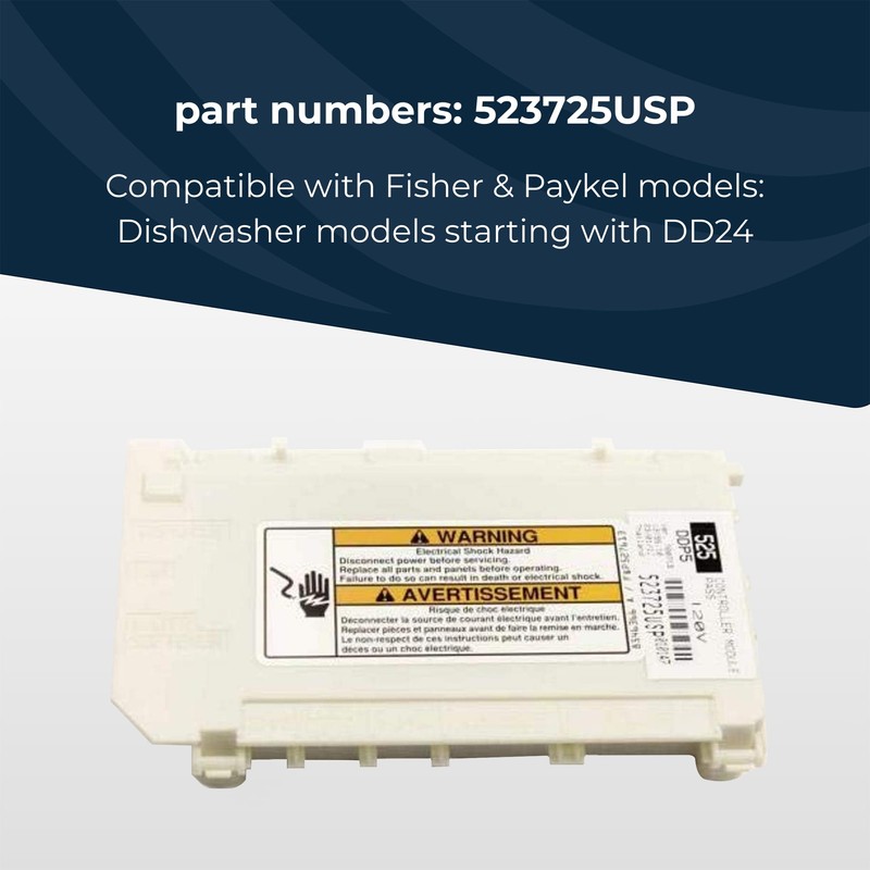 Control Module 523725USP for Fisher & Paykel Dishdrawer Dishwasher Models