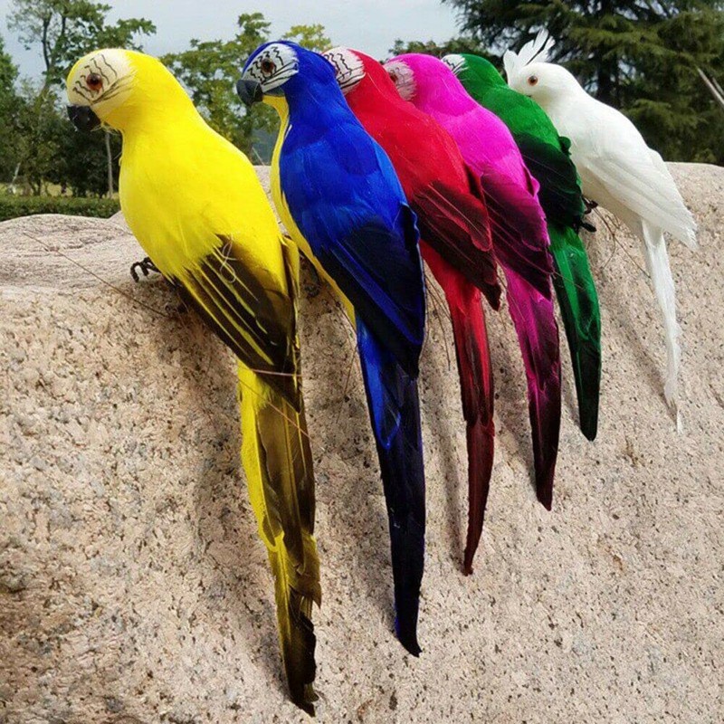 ZYWUOY Simulation Parrot, Artificial Fake Parrot Lifelike Feathered Bird Imitation
