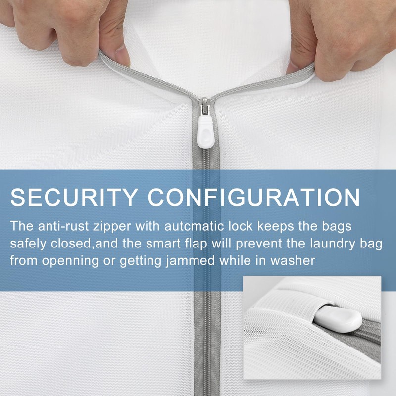 3Pcs Durable Fine Mesh Laundry Bags for Delicates 16 x