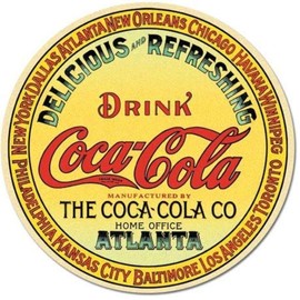 Desperate Enterprises Coca-Cola - Keg Label Round Refrigerator Magnet - Funny Magnets for Office, Home & School - Made in The USA