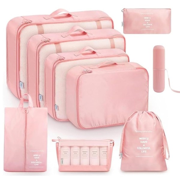 9 Set Packing Cubes for Suitcases, Aydicon Travel Luggage Packing