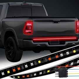 AHMURZOE 60Inch Truck Tailgate Light Bar Single Row LED Tail Light Strip with Brake Turn Signal Reverse Lights