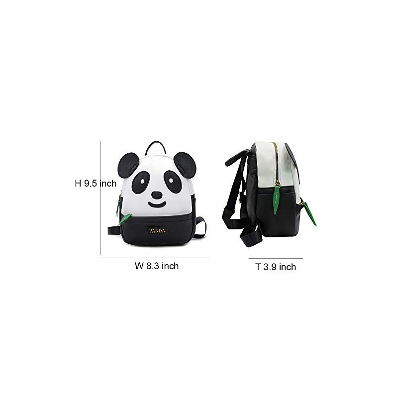 GOESUP Cute Panda Pattern Backpack Women Girls Pu Leather Small
