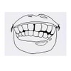 'Mouth Showing Teeth' Temporary Tattoo - Water Resistant, Skin-Safe, Non-Toxic