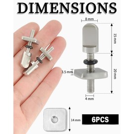 KGDUYC Pack of 6 316 Stainless Steel Fin Screws SUP Fin Screw with O-Rings Paddle Board Fin Replacement for Longboard Paddle (Silver)