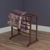 Winsome 94326 Wood Quilt Rack With 6 Rungs, Antique Walnut