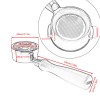 For Gaggia 58mm Portafilter Espresso Bottomless Naked Filter Aluminum Handle