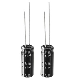 PATIKIL 2Pcs 2.7V 3.3F Super Capacitor, 0.31 x 0.31 x 0.75 Inch Aluminum Super Capacitors Winding Type Energy Storage for on Board Backup Energy Storage, Black