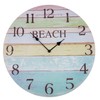 Wall Clock Diameter 45 cm Beach Colourful Wooden Clock Maritime