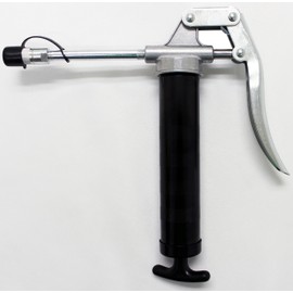 Lumax LX-1172 - Pistola de grasa con mango de pistola pequeña negra con cartucho de 3 onzas. Pistola de grasa compacta y ligera. El agarre de pistola hace que sea fácil para el funcionamiento con una sola mano.