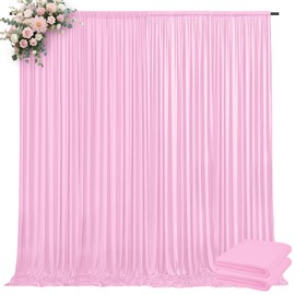 10x10ft Backdrop Curtains for Parties, 2 Panels 5x10ft Photography Backdrop Curtain with Rod Pocket,Backdrop Polyester Background Drapes,Wedding Backdrop Drapes for Birthday Baby Shower Home Decor