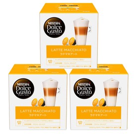 Nescafe Dolce Gusto Dedicated Capsule, Latte Macchiato, 16 Pieces x 3 Boxes (24 Cups)