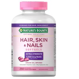 Nature's Bounty Nature's Bounty Hair Skin and Nails 5000 mcg of Biotin - 250 Coated Tablets Extra Strength