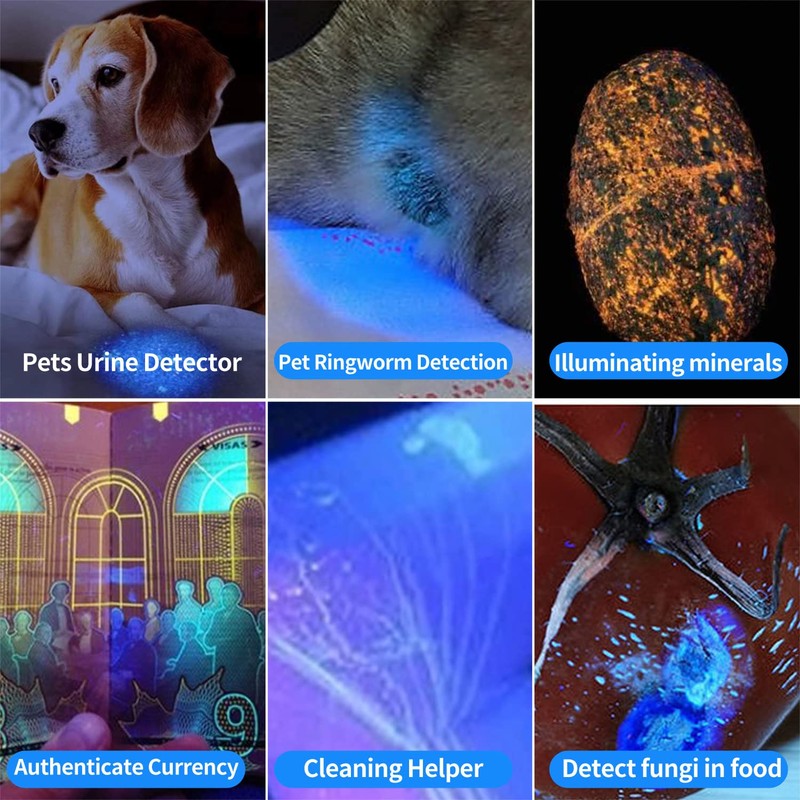 YZYOE 365 nm Black Light Flashlight Powerful Rechargeable, HIGH Definition