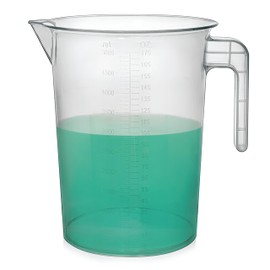 5 Liter Measuring Pitcher | 1.3 Gallon Shatterproof Plastic Large Graduated Mixing Pitchers, 1 to 2 Gallons (5L, 5000ml)