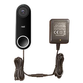 OhmKat Video Doorbell Power Supply- Compatible with Nest Hello - 230V Type-C EU Plug - No Existing Wiring Required - Transformer, Adapter, Power Kit & Supply All In One (Black)