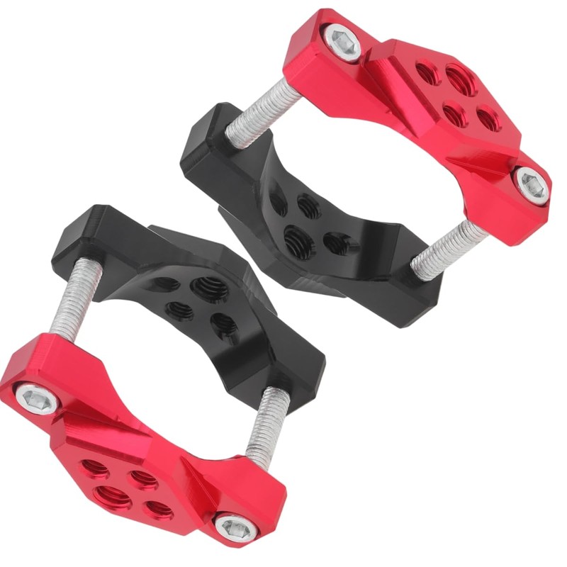 Windance 2pcs Motorcycle Bumper Clamp Bracket, Driving Fog Lights Holder,