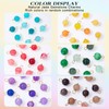 SUPERFINDINGS Pack of 100 Natural Jade Gemstone Pendants, Round Stone