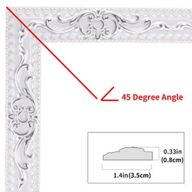 NeatiEase Flexible Molding Trim Wall Trim Self Adhesive, 16.4 Feet Peel and Stick Mirror Frame Border, Waterproof Bathroom Decor, Home Decor (Silver)