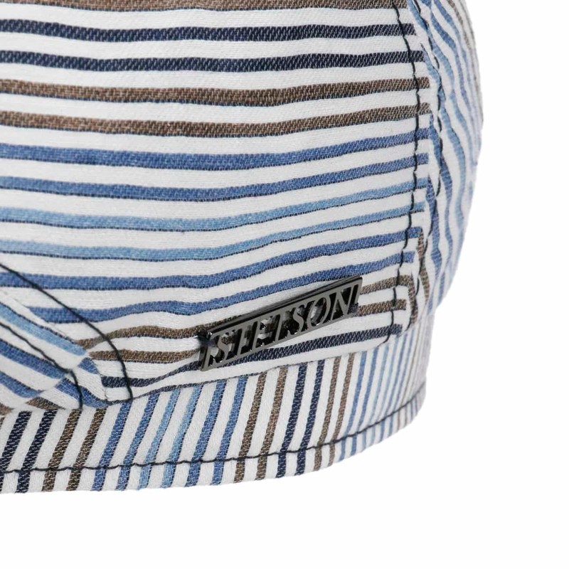 Stetson Lindaco Driver Flat Cap Women/Men White-Blue 7 1/4-7 3/8