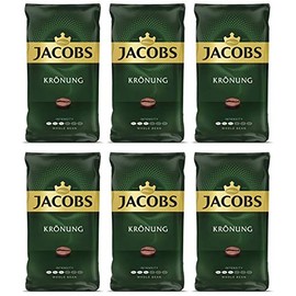 Jacobs Kronung Whole Bean Coffee 500 Gram / 17.6 Ounce (Pack of 6)